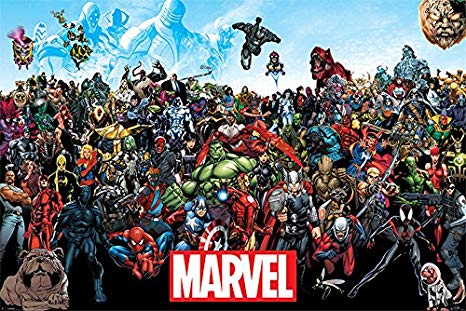 POSTER STOP ONLINE Marvel Comics Universe - Comic Poster/Print (All Marvel Characters) (Size: 36" x 24")