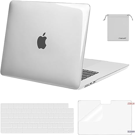 MOSISO Compatible with MacBook Air 15 inch Case 2023 Release A2941 M2 Chip with Liquid Retina Display Touch ID, Plastic Hard Shell&Keyboard Cover&Screen Protector&Storage Bag, Crystal Clear