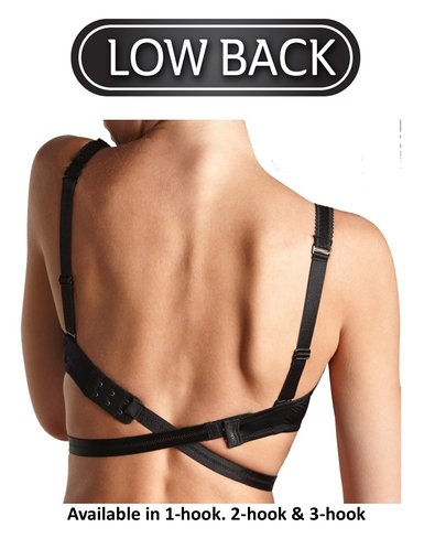 Coco's Women's Natural Backless Low Bra Strap Converter, Black Extender