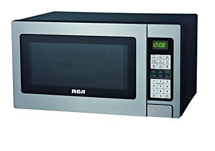 RCA 1.3 Cubic Foot Microwave with Grill Feature, Stainless Steel