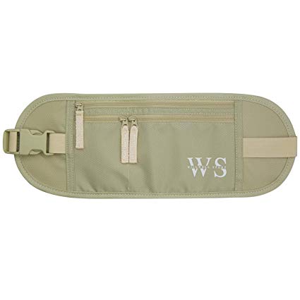 WILLWELL SPORT Money Belt Travel Pouch High Quality RFID Blocking Waterproof Fabric for Phone Cards Passports Cash and Keys etc - Beige