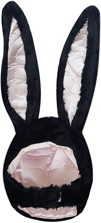 Bestjybt Plush Funny Bunny Rabbit Ears Hood Women Costume Party Hats for Cosplay Halloween