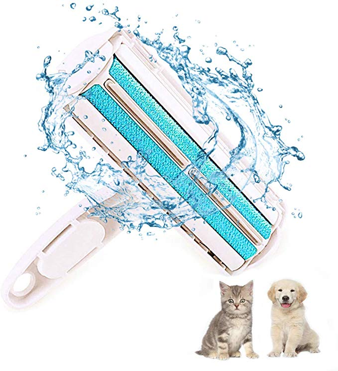 tangren Reusable Pet Hair Remover Lint Roller for Dog and Cat,Washable Lint Roller,Remove Pet Hair from Furniture and More (Blue&Red)