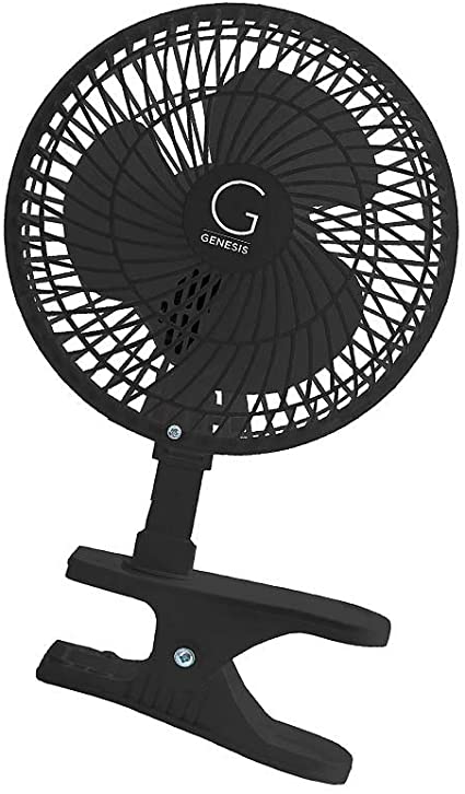 Genesis Gene 6-Inch Clip Convertible Table-Top & Clip Fan, Two Quiet Speeds (New Version)