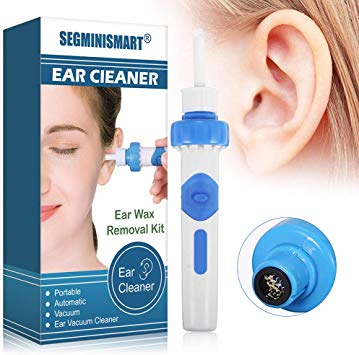 Earwax Removal Kit,Ear Wax Vacuum,Ear Vacuum Cleaner, Easy Earwax Remover Soft Prevent Ear-Pick Clean Tools Set with LED Light