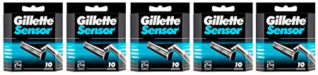Gillette Sensor - 50 Blades (5 x 10 or 10 x 5 Packs)