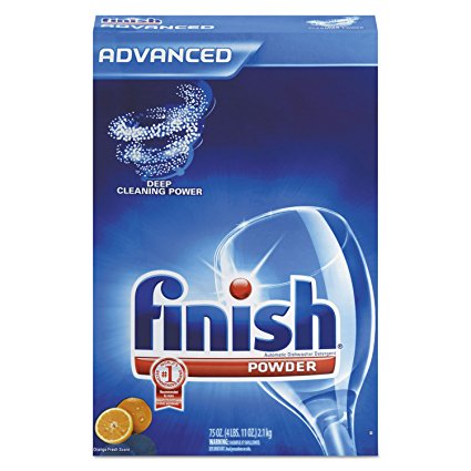 Finish Powder Dishwasher Detergent, Orange Fresh, 75 Ounces