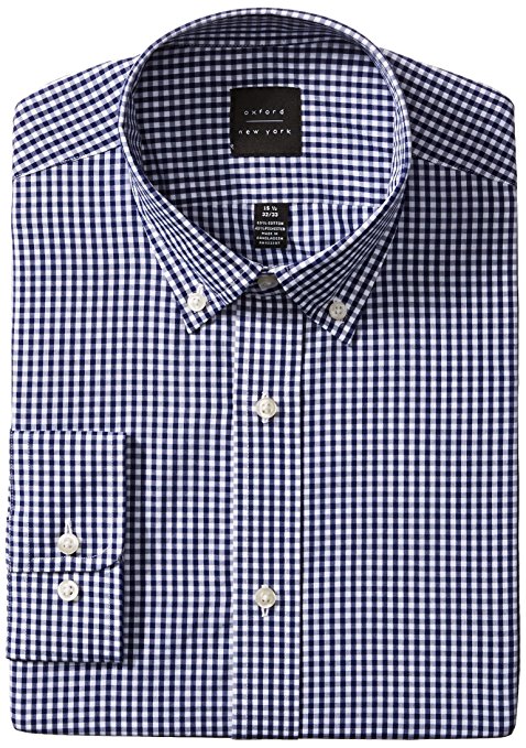 Oxford NY Men's Gingham Button Down Collar