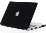 Kuzy - 15-inch BLACK Rubberized Hard Case Cover for Apple MacBook Pro 154 Model A1286 Glossy Display - Black