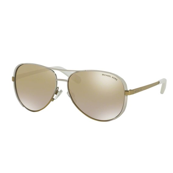 Michael Kors Chelsea Sunglasses MK5004 10166E White/Gold Fade Gold Gradient Mirror 59 13 135