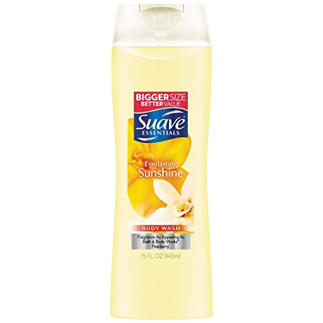 Suave Essentials Body Wash, Everlasting Sunshine 15 oz (Pack of 3)