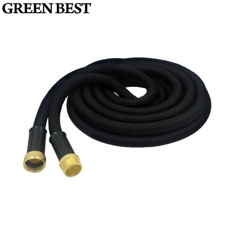 Green Best 50ft Expandable Garden Hose. The Strongest Garden Hose on amazon today! Super strong! Will never leak indestructible latex hose with Hardened brass connector No kink MAGIC HOSE DON'T WAIT