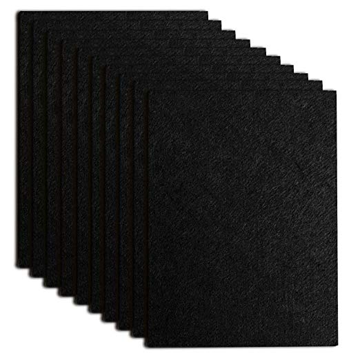 Furniture Pads Black 10 Pack - 20cm x 15cm x 5mm Thick Self-Stick Heavy Duty DIY Felt Pads for Furniture with 3M Tapes Hardwood Floors Protectors Cut into Any Shape