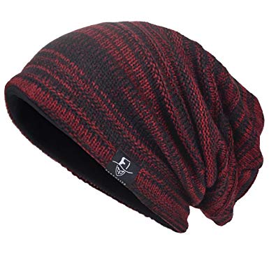 VECRY Men's Cool Cotton Beanie Slouch Skull Cap Long Baggy Hip-hop Winter Summer Hat