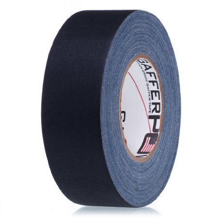 REAL Premium Grade Gaffer Tape Plus by GafferPower - Made in the USA - Black 2 in X 30 yds - 115 mils - Heavy Duty Gaffers Tape - Non-Reflective - Waterproof - Multipurpose - Better than Duct Tape