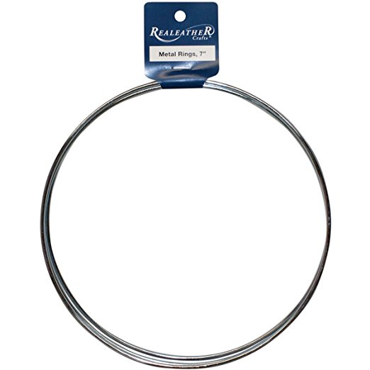 Realeather Crafts Zinc Metal Rings, 7-Inch, 3/pkg