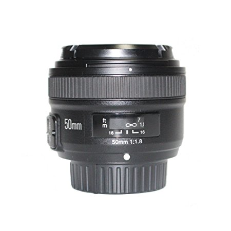 YONGNUO YN EF 50mm f/1.8 AF Lens YN50 Aperture Auto Focus for Nikon Cameras as AF-S 50mm 1.8G With EACHSHOT Cleaning Cloth