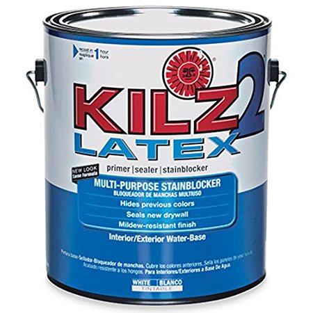 KILZ 2 Multi-Surface Stain Blocking Interior/Exterior Latex Primer/Sealer, White, 1-gallon