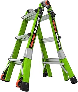 Little Giant Ladder Systems Dark Horse 2.0, M13, 13ft, Multi-Position Ladder, Fiberglass, Type 1A, 300 lbs Weight Rating, (16113-001)