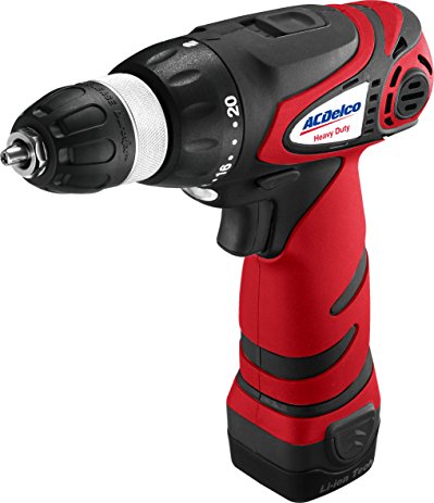 ACDelco ARD1296 12-Volt 3/8-inch 2-speed Drill, 300 in-lbs, 345/1240 RPM, 2 Battery included