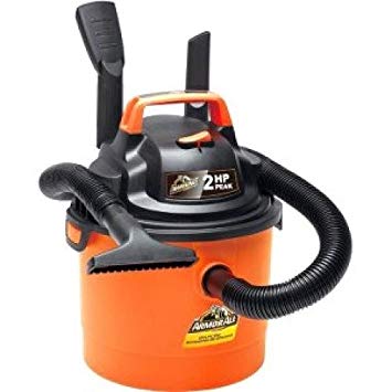 Armor All 2.5 Gallon 2 HP 1-1/4" Hose, Portable Wall Mountable Wet/Dry Utility Vac (VOM205P0901)), Orange