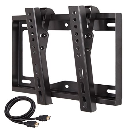 Mounting Dream MD2268-S Tilt TV Wall Mount Bracket for most of 26-42 Inch LED, LCD and Plasma TV with VESA from 75X75 to 200x200mm, Loading Capacity 44 lbs, 0-8 Degree Forward Tilt, Including 6 ft HDMI Cable and Magnetic Bubble Level (for Sony, Toshiba, Vizio, Sharp, TCL 26, 28, 32, 40, 42 inch TV)