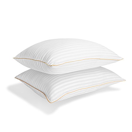 Italian Luxury Plush Gel Pillows 2100 Series (2-Pack) - Premium Quality Luxury Hotel Collection - Hypoallergenic & Dust Mite Resistant - Queen