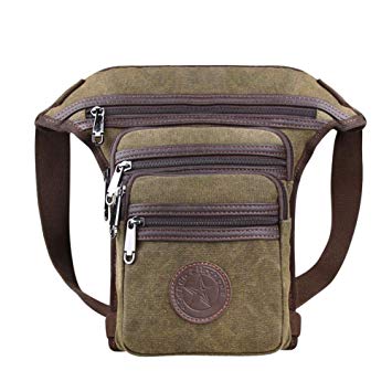 Genda 2Archer Canvas Multi-pocket Waist Bag Light Hiking Leg Bag