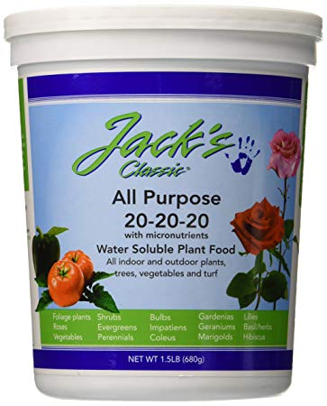 J R Peters Jacks Classic No.1.5 20-20-20 All Purpose Fertilizer