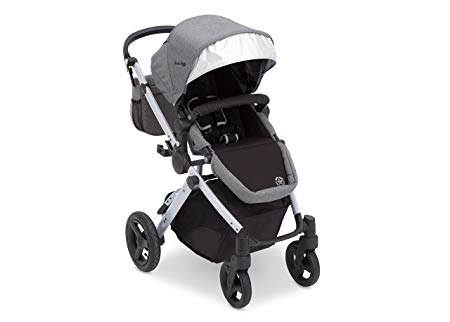 J is for Jeep Brand Sport Utility All-Terrain Stroller, Grey on Silver Frame