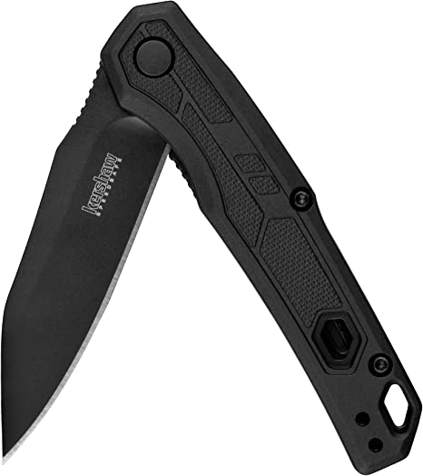 Kershaw Appa Folding Tactical Pocket Knife, SpeedSafe Opening, 2.75 inch Black Blade and Handle, Small, Lightweight Every Day Carry