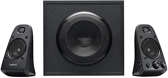 Logitech Z623 THX 2.1 Speaker System with Subwoofer, THX Certified Audio, 400 Watts Peak Power, Deep Bass, Multi Device, 3.5mm & RCA Inputs, UK Plug, PC/PS4/Xbox/DVD Player/TV/Smartphone/Tablet, Black