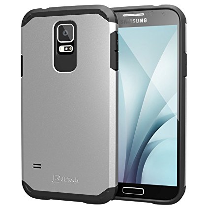 S5 Case, JETech Super Protective Samsung Galaxy S5 Case Slim Ultra Fit for Galaxy S5 / Galaxy SV / Galaxy S V (Silver) - 3011