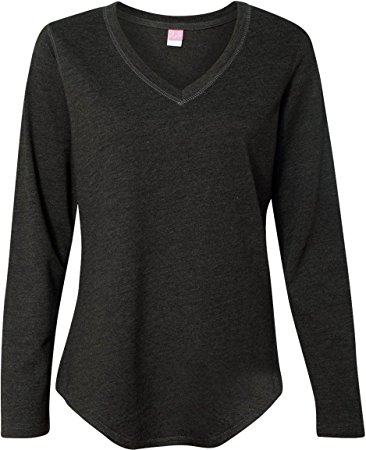 Lat Apparel Ladies French Terry V-neck Pullover