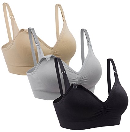 Mirity Womens Nursing Bras For Breastfeeding Seamless Wirefree Maternity Wear Bra