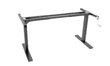 Ergo Elements Adjustable Height Standing Desk with Manual Hand Crank Base, Black
