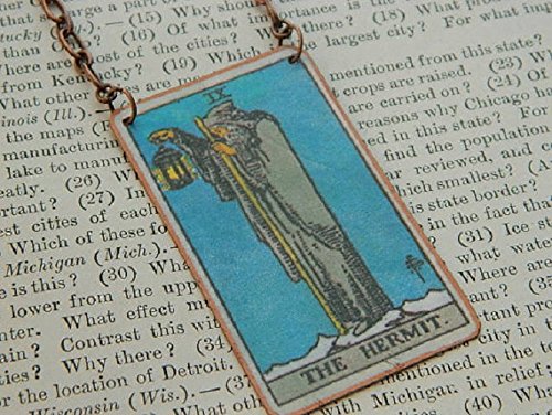 Tarot necklace The Hermit tarot card
