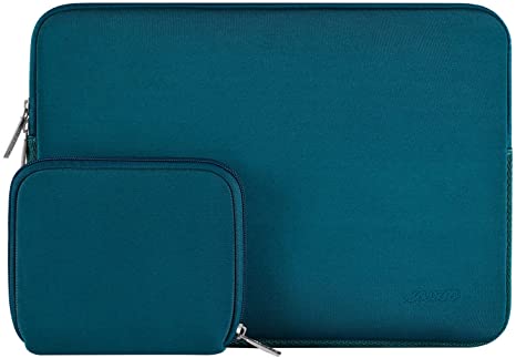 MOSISO Laptop Sleeve Compatible with MacBook Pro 15 inch Touch Bar A1990 A1707, 15 Surface Laptop 4/3, Dell XPS 15 2020, HP Stream 14, Acer Swift 3 14, Neoprene Bag with Small Case, Deep Teal