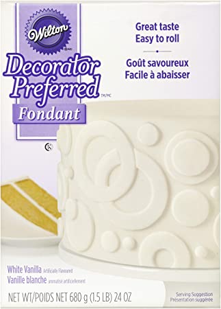 Wilton 2201-2513 White Fondant Icing, Decorator Preferred, Ready to Use, 680g (24oz)