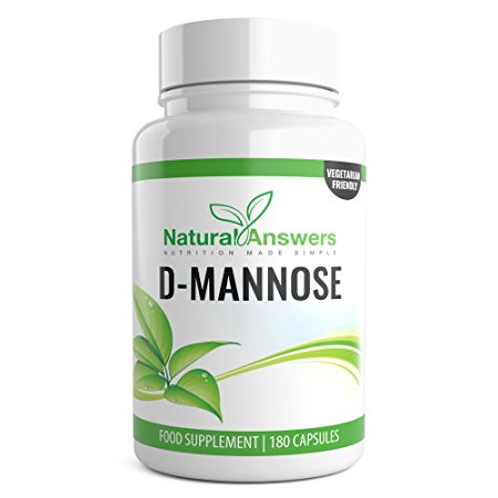 D-Mannose Capsules 180 Capsules Precision Targeted Release Combats Urinary Tract Infection (UTI). Supports Urinary Health, Cystitis Prevention, Bladder Problem Relief for Men & Women