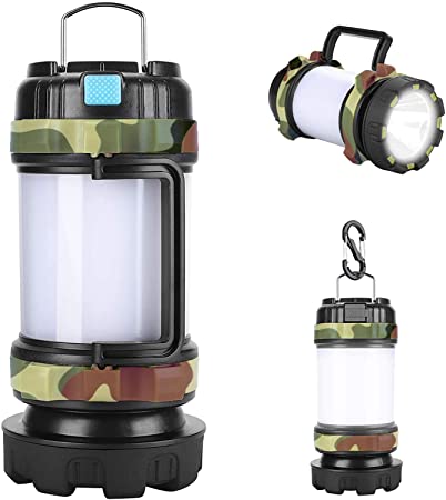 AlpsWolf Rechargeable Camping Lantern Flashlight, 800 Lumens, 6 Lighting Modes, 4000mAh PowerCore, IPX4 Waterproof, Portable for Emergency, Perfect for Searching, Camping, Hiking, Outdoor Activities