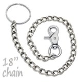 18 Chrome Steel Wallet Chain Trigger Snap Hook