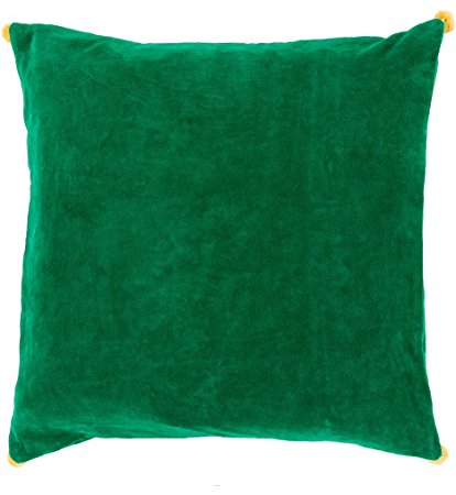 Surya VP006-1818P Synthetic Fill Pillow, 18-Inch by 18-Inch, Emerald/Kelly Green/Sunflower