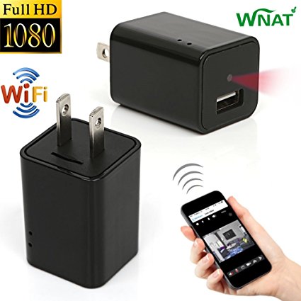 Mini 1080P WIFI HD Hidden Spy Camera Plug Wall Charger Video Recorder Motion Detection Wireless Real-time Remote See Live Nanny Cam