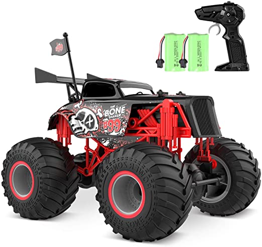 tech rc Remote Control Car 2.4g Monster Truck 15km/h High Speed RC Car for Kids, All-Terrain Off-Road Vehicle 50min Play Time, Great Gift Choice for Boys & Girls - 99