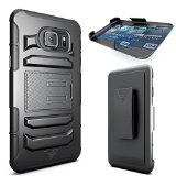 Galaxy S6 Edge Case CellBee Rigid Armor Galaxy S6 Edge Dual Layer Heavy Duty Holster Built-in Credit Card Slot Clip Case with Kickstand and Locking Belt Swivel Clip - Retail Packaging Warranty Applied