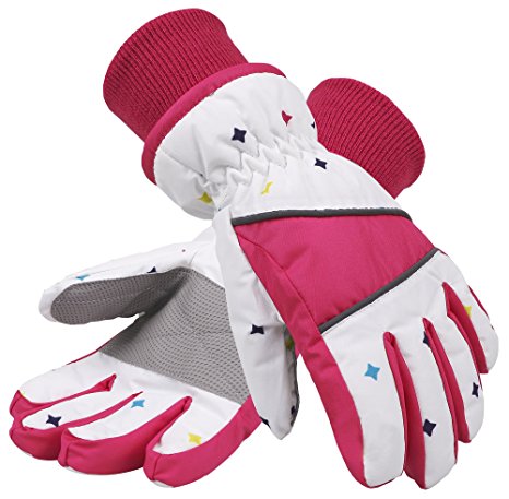 SimpliKids Girl's Waterproof 3M Thinsulate Winter Ski & Snowboard Gloves