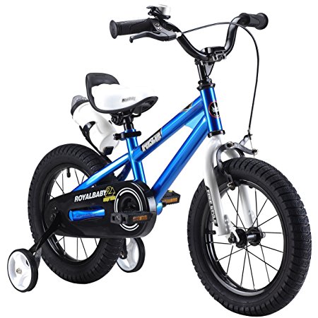 RoyalBaby BMX Freestyle Kids Bikes, 12 inch, 14 inch, 16 inch, in 6 colors, Boy's Bikes and Girl's Bikes with training wheels, Gifts for children