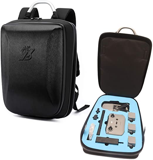 Backpack for DJI Mavic Air 2 - Hardshell Waterproof Travel Protective Case for DJI Mavic AIR 2 Drone Smart Controller ND Filter Charging Hub Blades Adapters and Accessories.(Black)