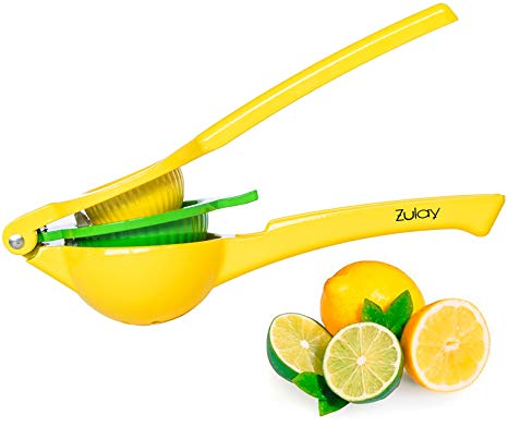 Top Rated Zulay Premium Quality Metal Lemon Lime Squeezer - Manual Citrus Press Juicer